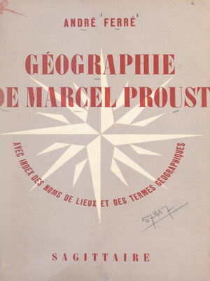 cover image of Géographie de Marcel Proust